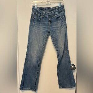 Miss Me Women's Easy Boot JE5145E5R Embroidered Denim Blue Jeans Make an offer!